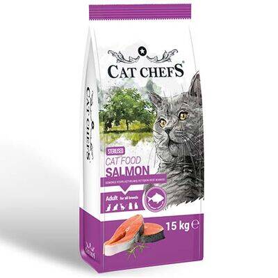 Cat Chefs Kısırlaştırılmış Somonlu Kedi Maması 15 Kg - 1