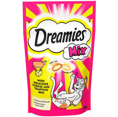 Dreamies Mix Sığır Etli Yavru ve Yetişkin Kedi Ödülü 60 Gr - 1