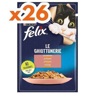 Felix Pouch Le Ghiottonerie Somonlu Yaş Kedi Maması 85 Gr - BOX - 26 Adet - 1