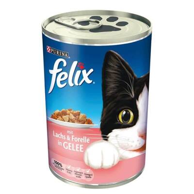 Felix Somon -Alabalıklı Kedi Konservesi 400 Gr - 1