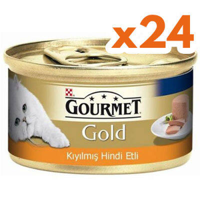 Gourmet Gold Kıyılmış Hindi Etli Kedi Konservesi 85 Gr - (24 Adet) - 1