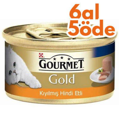 Gourmet Gold Kıyılmış Hindi Etli Kedi Konservesi 85 Gr - 6 Al 5 Öde - 1