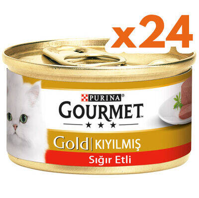 Gourmet Gold Kıyılmış Sığır Etli Kedi Maması 85 Gr - (24 Adet) - 1