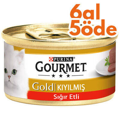 Gourmet Gold Kıyılmış Sığır Etli Kedi Maması 85 Gr - 6 Al 5 Öde - 1