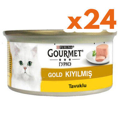 Gourmet Gold Kıyılmış Tavuklu Konserve Kedi Maması 85 Gr - (24 Adet) - 1