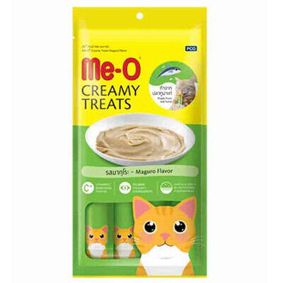 Me-O Creamy Treats Mavi Yüzgeçli Orkinos Balıklı Ek Besin ve Kedi Ödülü 60 Gr ( 4 x 15 Gr ) - 1