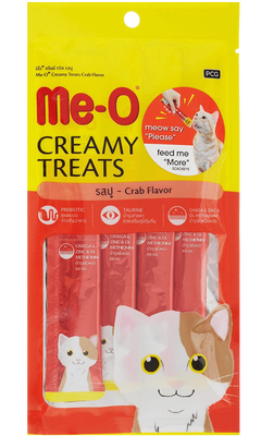 Me-O Creamy Treats Somonlu Ek Besin ve Kedi Ödülü 60 Gr ( 4 x 15 Gr ) - 1