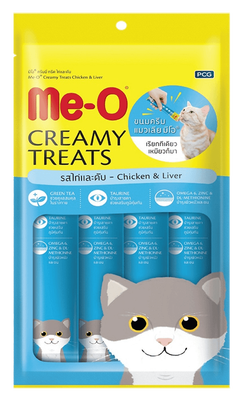 Me-O Creamy Treats Tavuklu ve Ciğerli Ek Besin ve Kedi Ödülü 60 Gr ( 4 x 15 Gr ) - 1