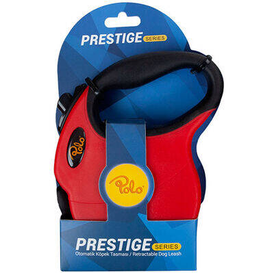 Polo Prestige Kırmızı Otomatik Şerit Küçük Irk Köpek Tasması 3 Mt XSmall - 1