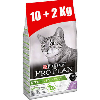 Pro Plan Kısırlaştırılmış Hindi ve Tavuk Kedi Maması 10 + 2 Kg (Toplam 12 Kg) - 1