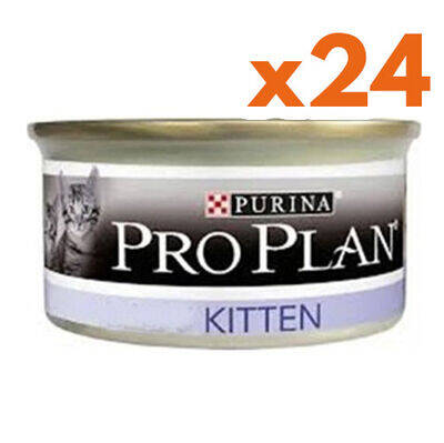 Pro Plan Kitten Tavuk Etli Yavru Kedi Konservesi 85 Gr ( 24 Adet x 85 Gr ) - 1