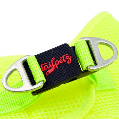 Tailpetz Air-Mesh Küçük Irk Köpek Göğüs Tasması 28-32cm (Neon Sarı) [2XS] - 3